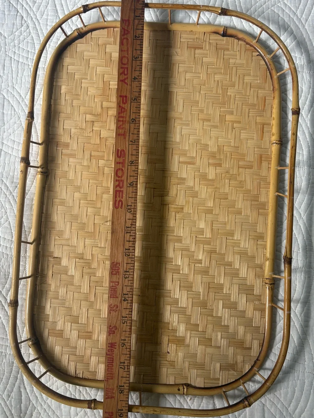 Pier One Bamboo Rattan Serving Tray